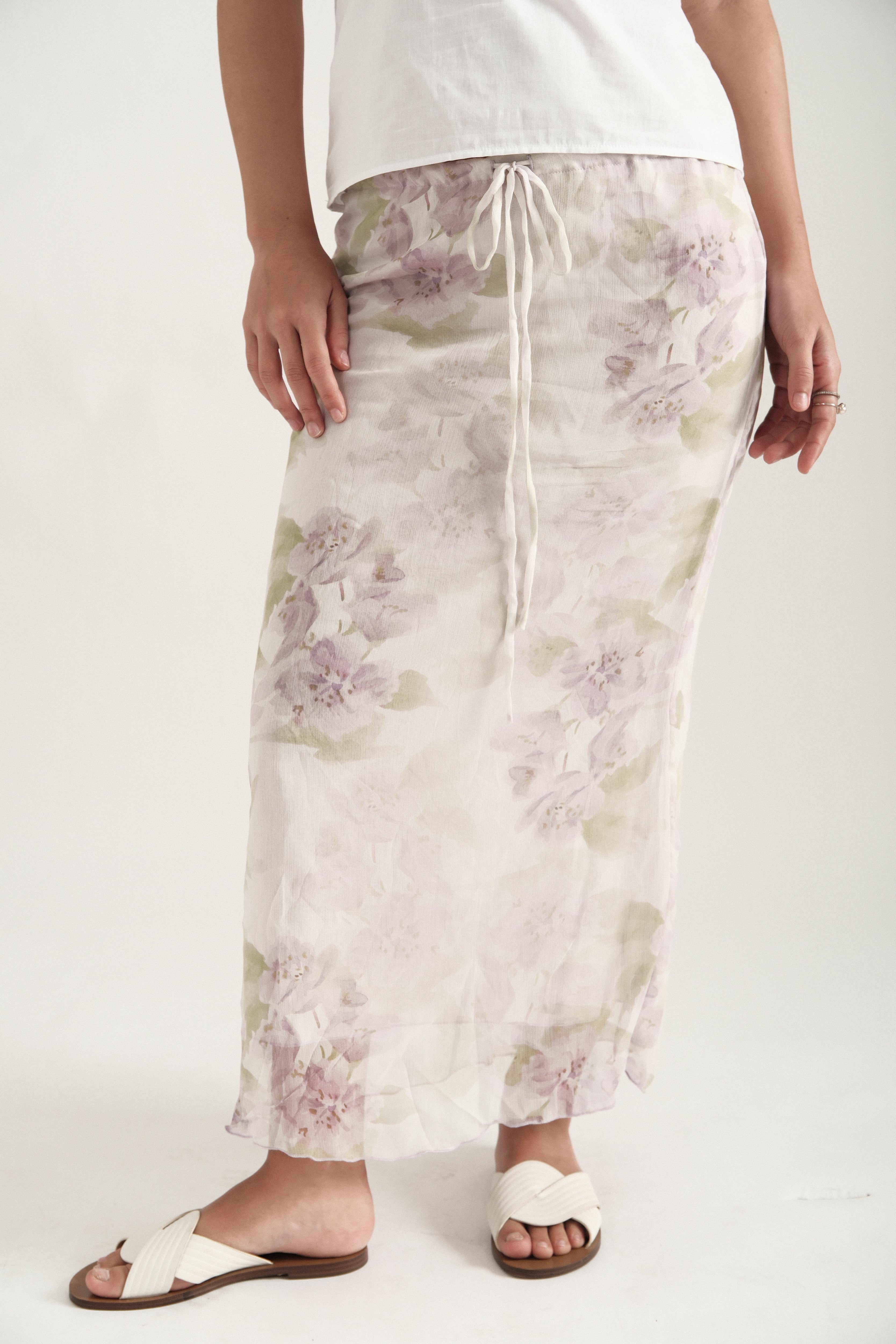 Spring Maxi Skirt in Lilac