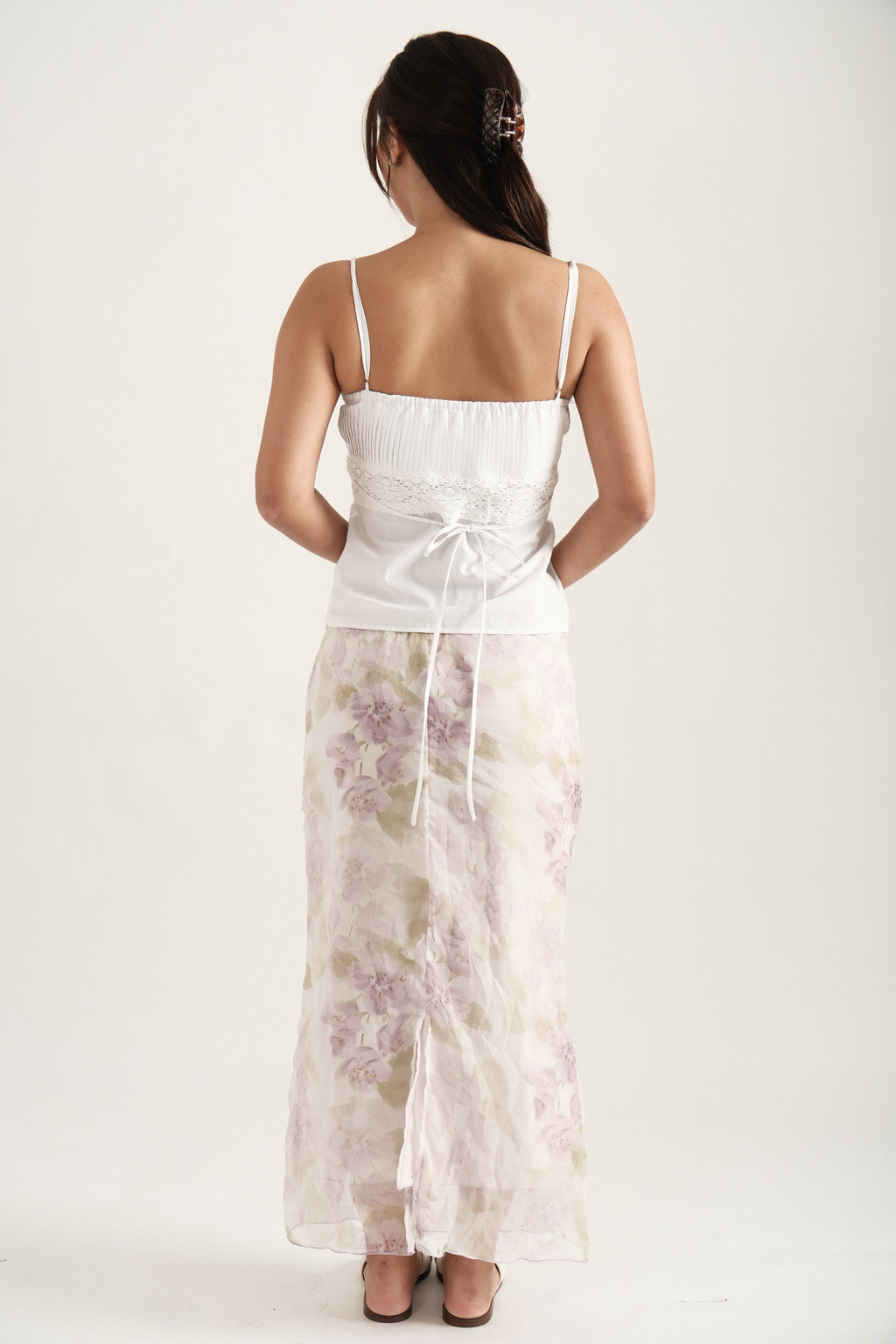 Spring Maxi Skirt in Lilac