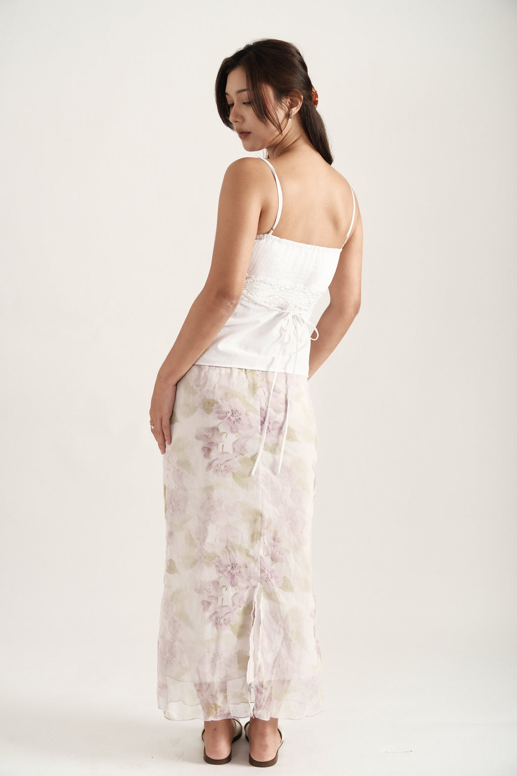 Spring Maxi Skirt in Lilac