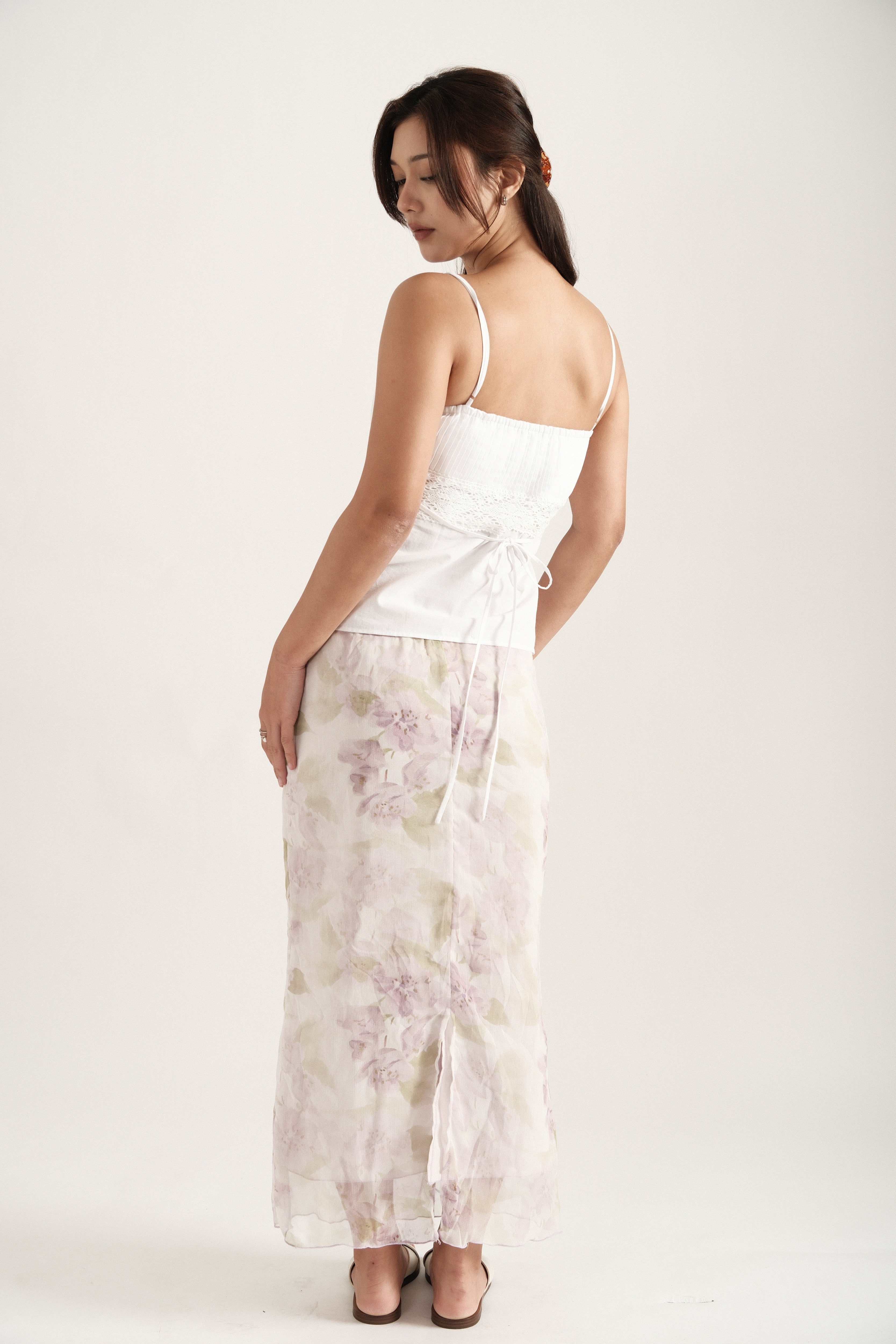 Spring Maxi Skirt in Lilac