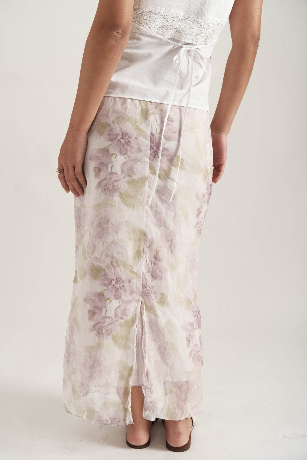 Spring Maxi Skirt in Lilac