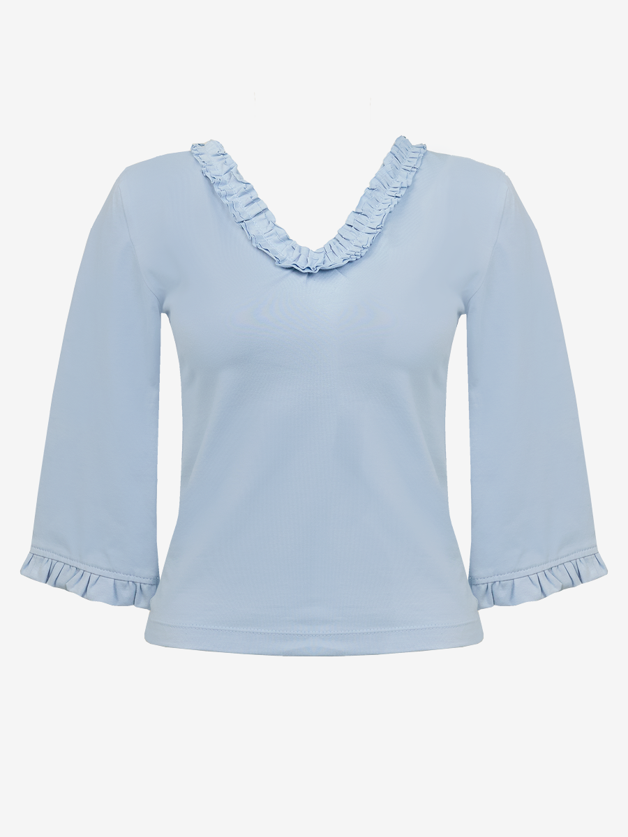 Mielle ¾ Top in Powder Blue
