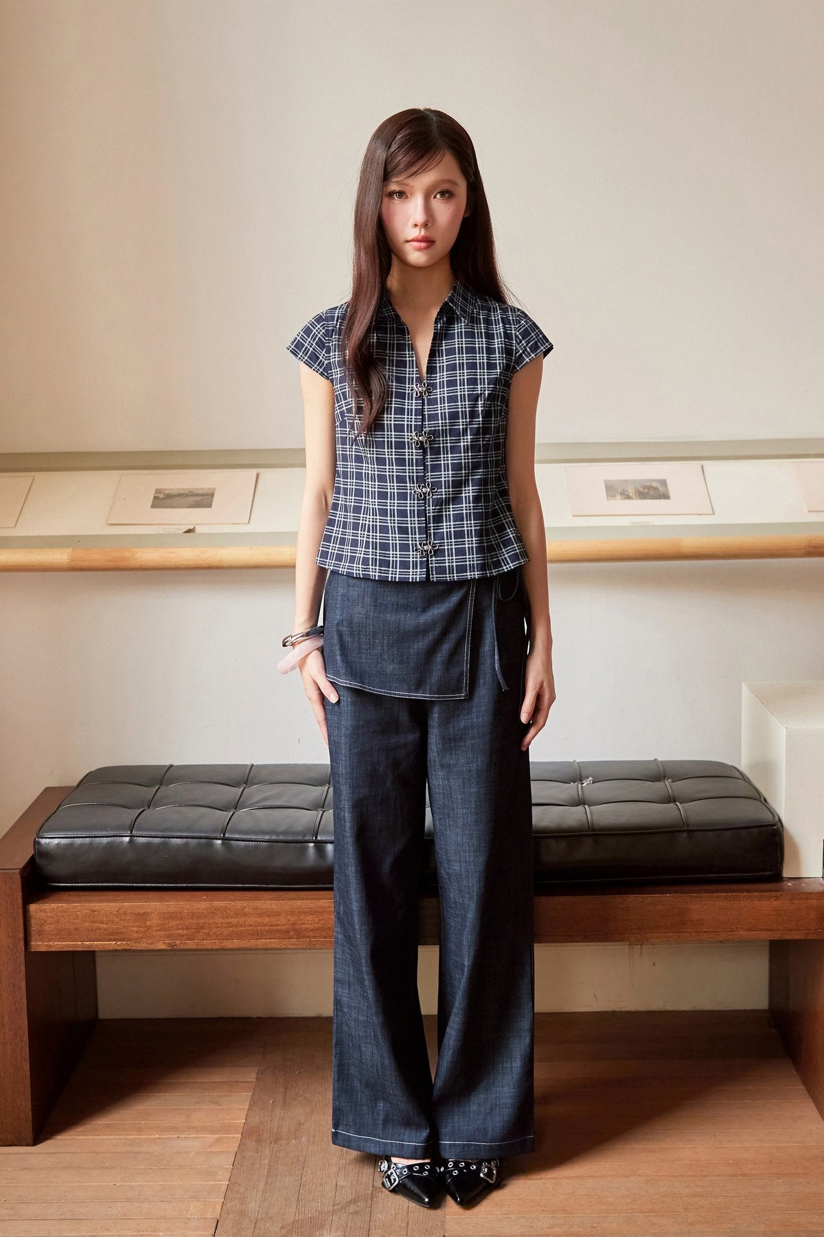 Leif Layered Pants in Deep Indigo